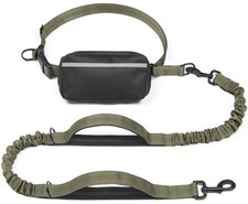 iYoShop Hands Free Dog Leash with Zipper Pouch Dual Padded Handles and Durabl...