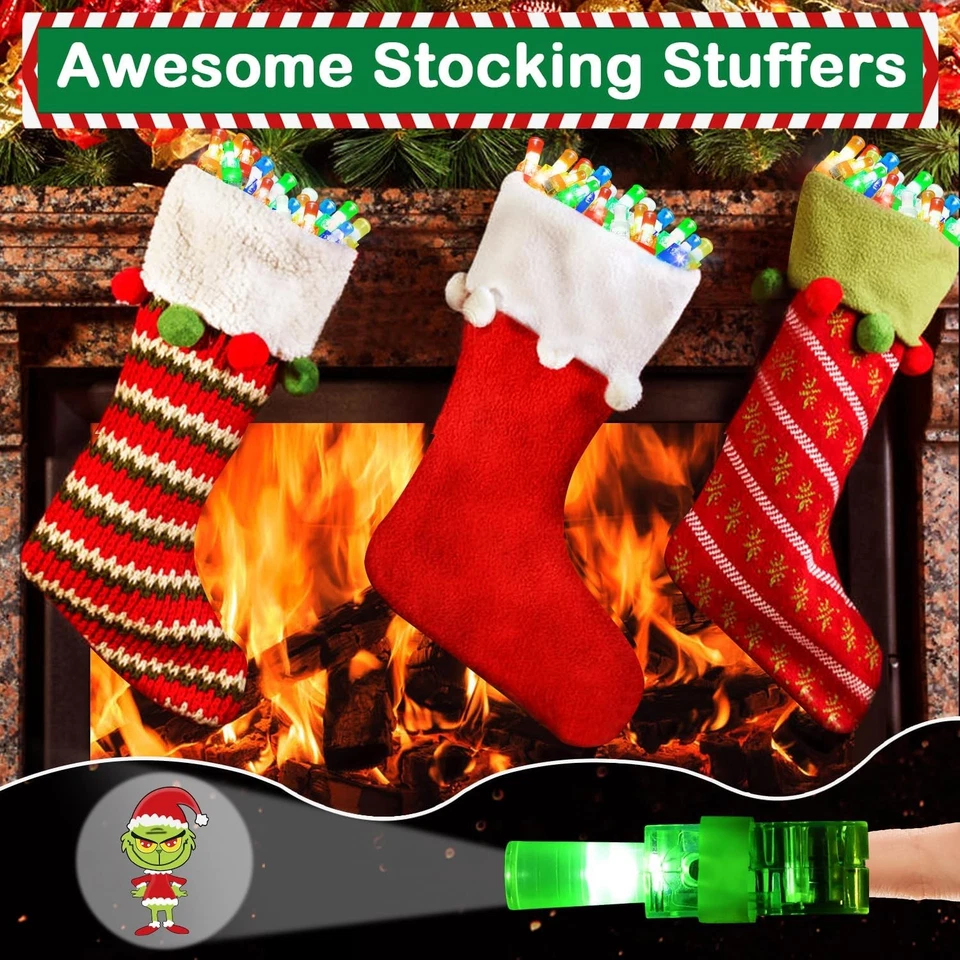 Favores de fiesta de Navidad, 36 piezas luces LED para dedos suministros de fiesta, brillan Foto 4 de 4