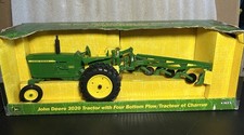 ERTL John Deere 3020 Tractor w/ 4-Bottom Plow. 1:16 Scale Die Cast NIB