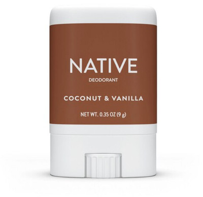 Native Coconut & Vanilla Mini Travel Deodorant 0.35oz  (2 Pack) Aluminum Free