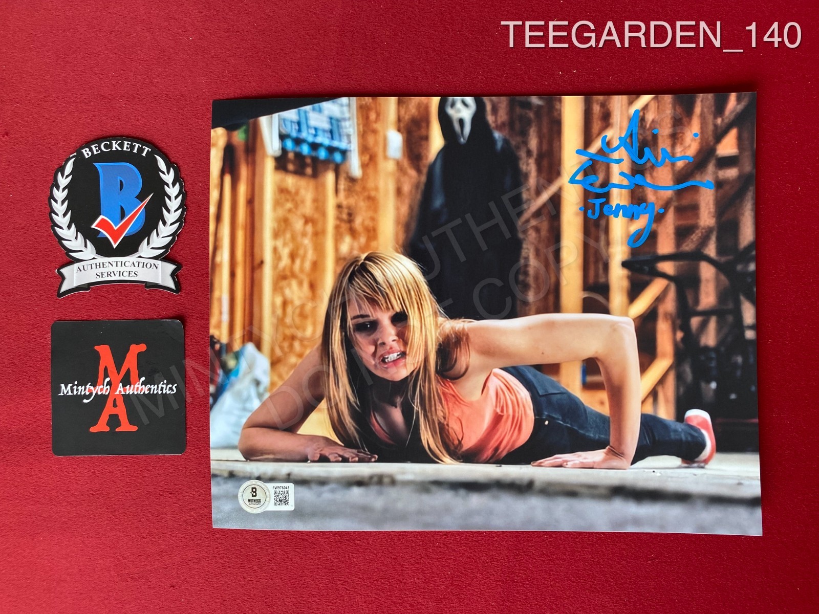Aimee Teegarden Scream autographed signed 8x10 photo Beckett COA Jenny