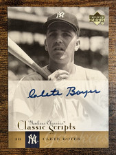 Upper Deck 2004 Classic Scripts Clete Boyer Auto #AU-8 YANKEES