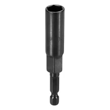 Nut Driver Drill Bit 10mm Socket 1/4" Hex Shank 3.15" Long Setter Black