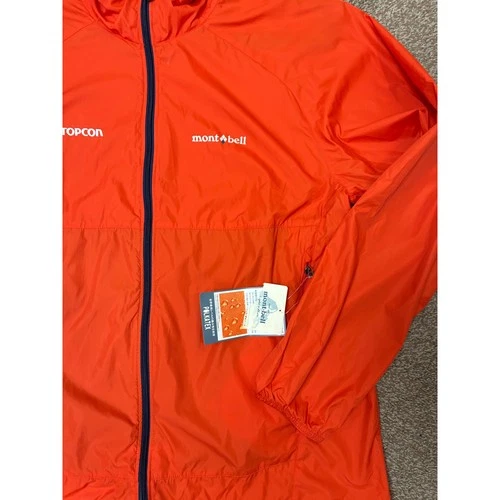 Montbell Topcon Mens M Orange Windblast Hooded Windbreaker Jacket 1103242 NWT image 8
