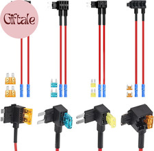8 Pack 4 Types 12V Car Add-A-Circuit Fuse Tap Adapter,Standard Mini Micro2 and L
