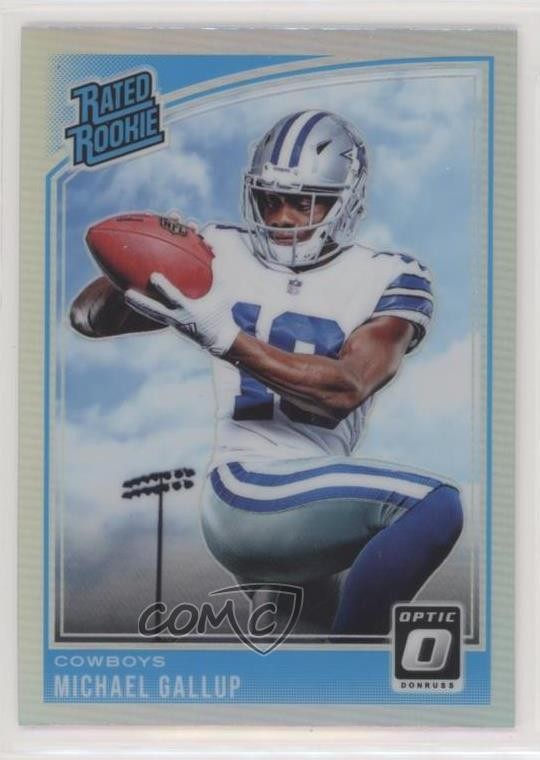 2018 Donruss Optic Rated Rookie Holo Prizm Michael Gallup #174 09xy