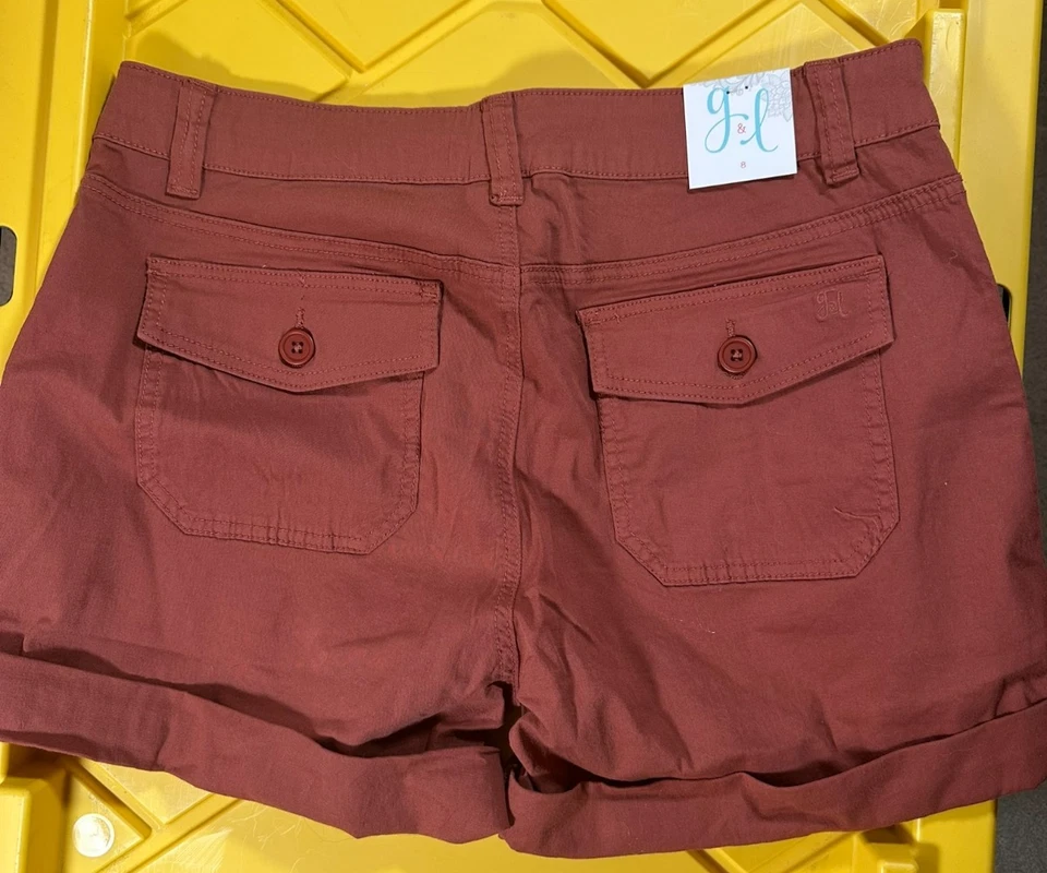 🔥Grace And Lace Twill Linen Shorts Mauve Size 8 - NWT🔥 - Image 3 of 4