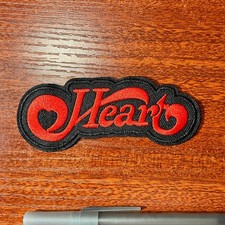 Heart Band Patch Hard Folk Pop Rock 70s 80s Music Embroidered Iron On 1.5x4"