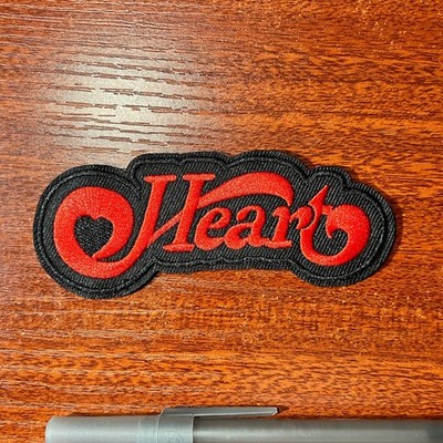 Heart Band Patch Hard Folk Pop Rock 70s 80s Music Embroidered Iron On 1.5x4''