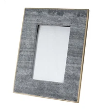 BIDK Home Picture Frame Medium. Fits 6 X 4 Photo Brass/Black Marble - BLACK