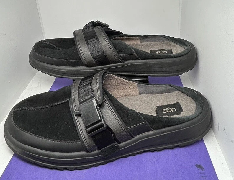 Sandalias UGG para hombre talla 15 gamuza negra Rick It Slides Foto 2 de 4