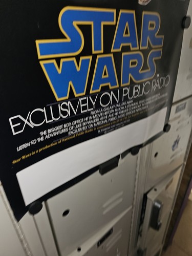 Original STAR WARS 1981 NPR Public Radio Poster Rolled Used Vtg Authentic 29x17 - Picture 4 of 10
