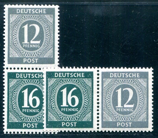 ALLIIERTE BESETZUNG 1946 W158 S294 ** POSTFRISCH ZUSAMMENDRUCKE ZIFFERN(F6026 ALLIIERTE BESETZUNG 1946 W158 S294 ** POSTFRISCH ZUSAMMENDRUCKE ZIFFERN(F6026