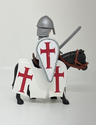 PLAYMOBIL LOT CHEVALIERS, chevaux, dragon, catapulte, décor et