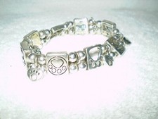 Beaded charmed dog paws  Hearts Bracelet