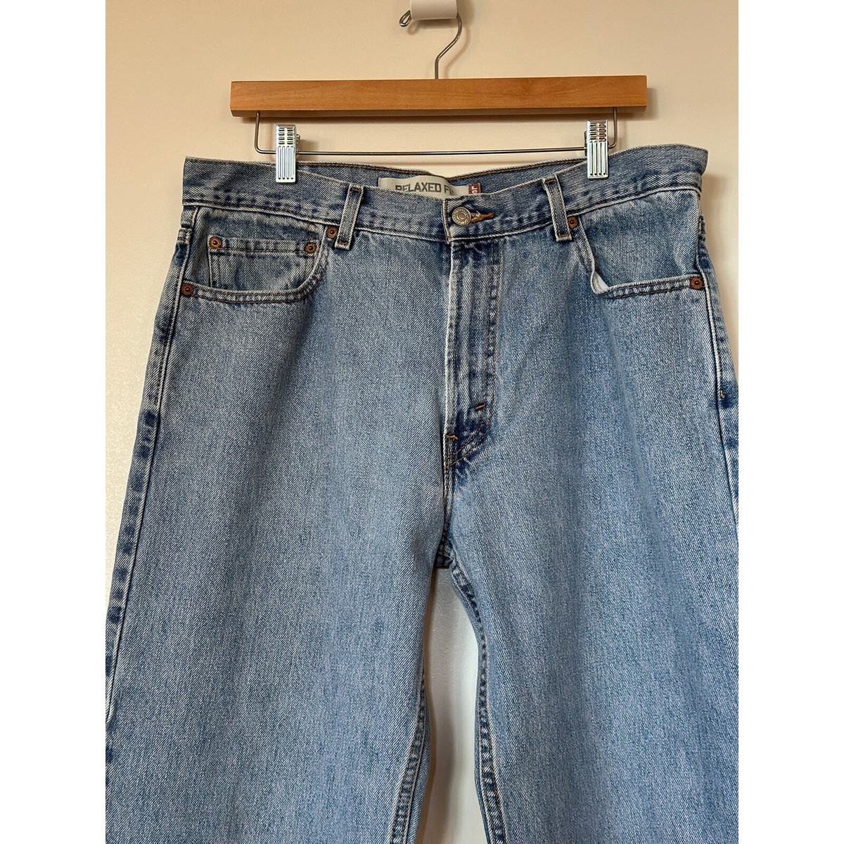 Vintage 90s Levis 550 Men's 36 x 30 Blue Denim Jeans Relaxed Fit