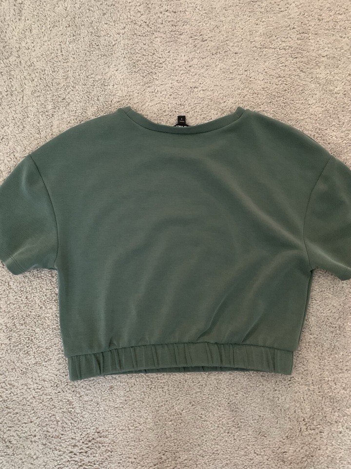 Express Army Green Crop Top Size Small eBay