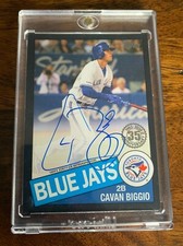 2020 Topps Cavan Biggio 35th Anniversary 1985 Black Parallel Auto Serial #27/199