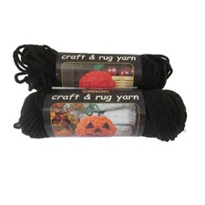 NEW CARON Lot of 2 BLACK 1.5 oz 43 yds Acrylic Yarn Crochet Knitting Crafts