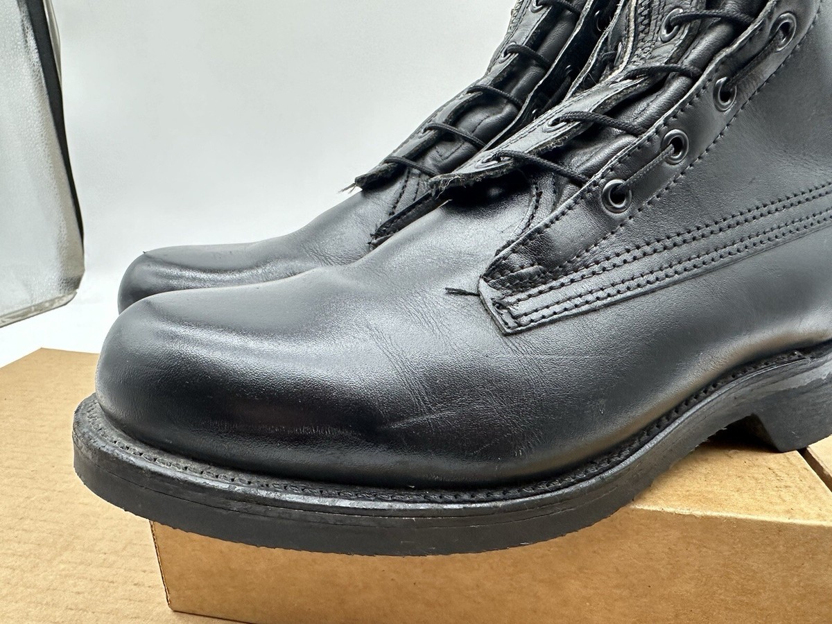 Addison Shoe Company Black Leather Military Combat Pilot Flight Boots Mens 8 N Addison Shoe Company Black Leather Military Combat Pilot  main image 2