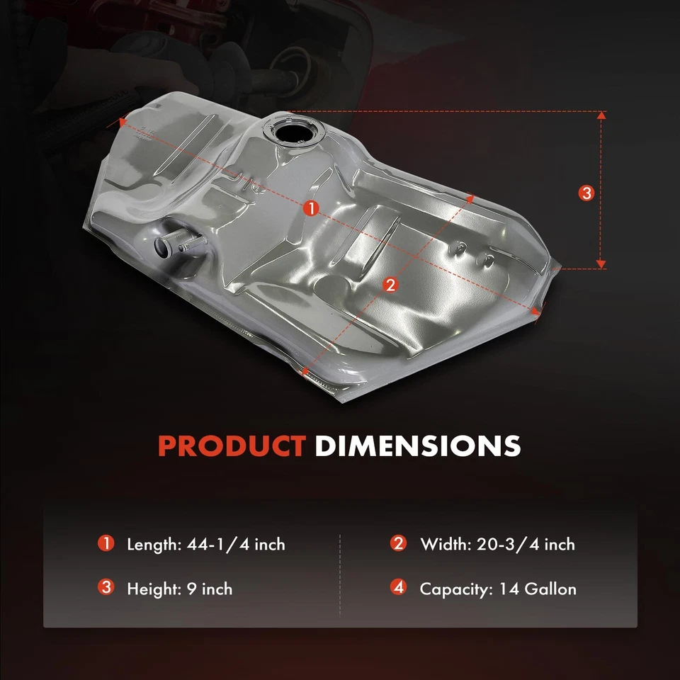 Tanque de combustible de 14 galones para Chevrolet Cavalier Oldsmobile Calais Pontiac Cadillac Foto 4 de 4