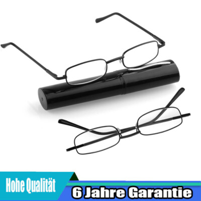 2 Pack Lesebrille Leser für Männer Frauen Brille mit Stift-Clip-Röhrenetui DE