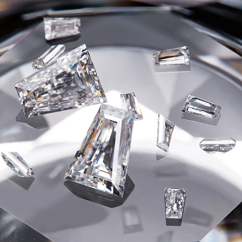 Trapezoid Shape White D VVS1 Baguette Loose Moissanite Stones Gemstones DIY - Image 4 of 4