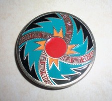 Pinwheel Design Circular Belt Buckle-1993 GAP-Great American Buckle Co. U.S.A.