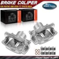 2x Front Brake Caliper w/ Bracket for Pontiac Vibe 09-10 Scion tC Toyota RAV4