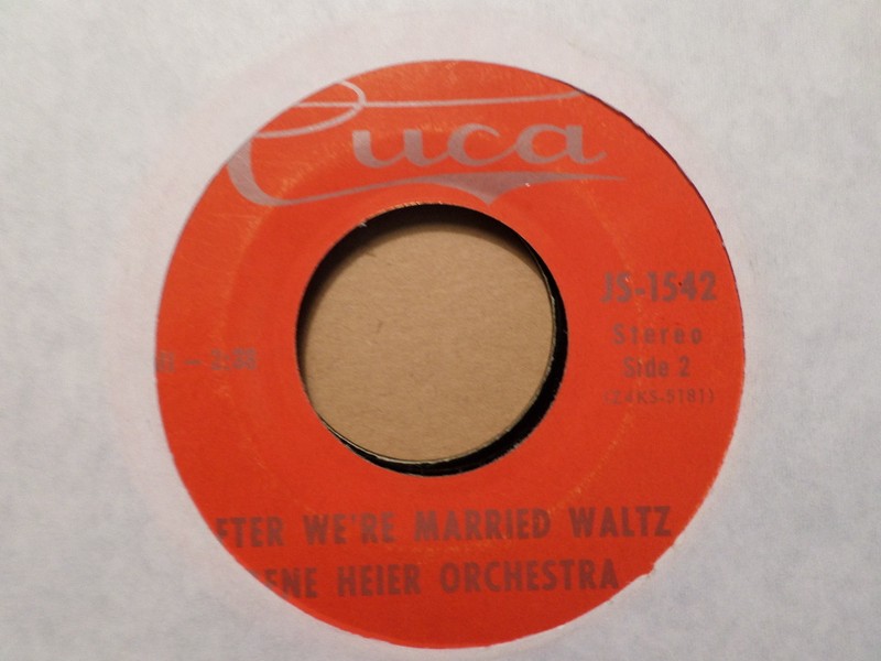 CUCA 45 RECORD JS1542/GENE HEIER/GYPSY POLKA/AFTER WE'RE MARRIED WALTZ/ EX
