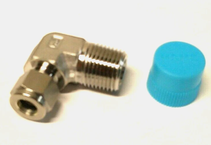 Male Elbow 3/8" Tube OD x 1/2" Male NPT 316 Stainless HSME ALM6-8N-SS - Image 3 of 4