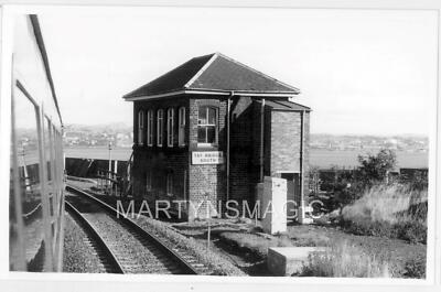 B 32 - Echtfoto (Feuchtraumabdruck) Eisenbahn Tay Brücke Süd Stellwerk