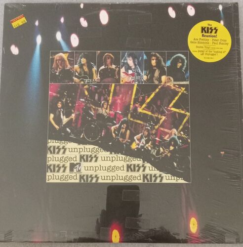 MTV Unplugged by Kiss (Vinyl, Mar-1996, Mercury) With Hype Sticker And Poster Lp - Afbeelding 1 van 7