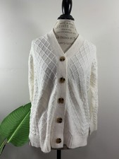 Ann Taylor Womens Mixed Cable Cardigan, Size MP