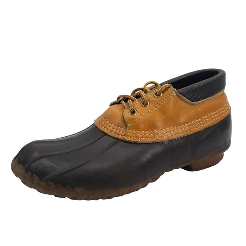 Vintage L.L. Bean Shoes Mens Size 8.5 Brown Leather Boat Deck Moc