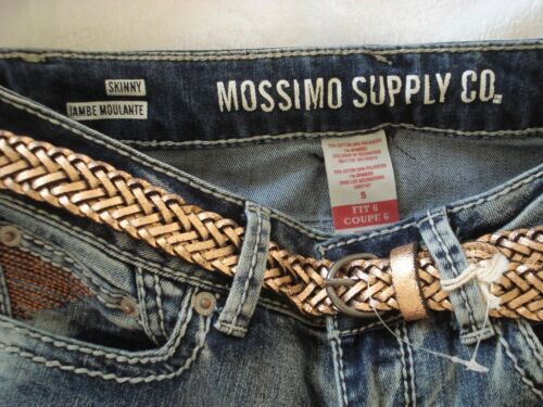 Nuevos pantalones de mezclilla ajustados Mossimo Supply Co talla 5 salpicaduras lavado ligero tiro bajo - Imagen 3 de 3
