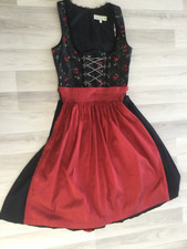 Dirndl mit Schürze von Tramontana, schwarz/rot, sehr gepflegt, Gr. 36