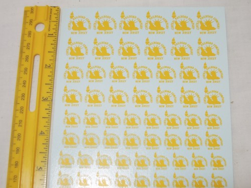 About 150 yellow Central RR Company of NJ State of Liberty Heralds N, HO, S, O - Picture 3 of 3
