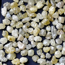 Yellow Natural Raw Rough Loose Diamond, Uncut Diamond Jewelry 8 Piece