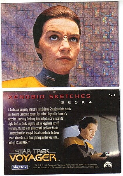 Star Trek Voyager Seska Xenobio Sketches Foil Card S1 Skybox 1995