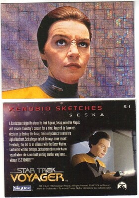 Star Trek Voyager Seska Xenobio Sketches Foil Card S1 Skybox 1995