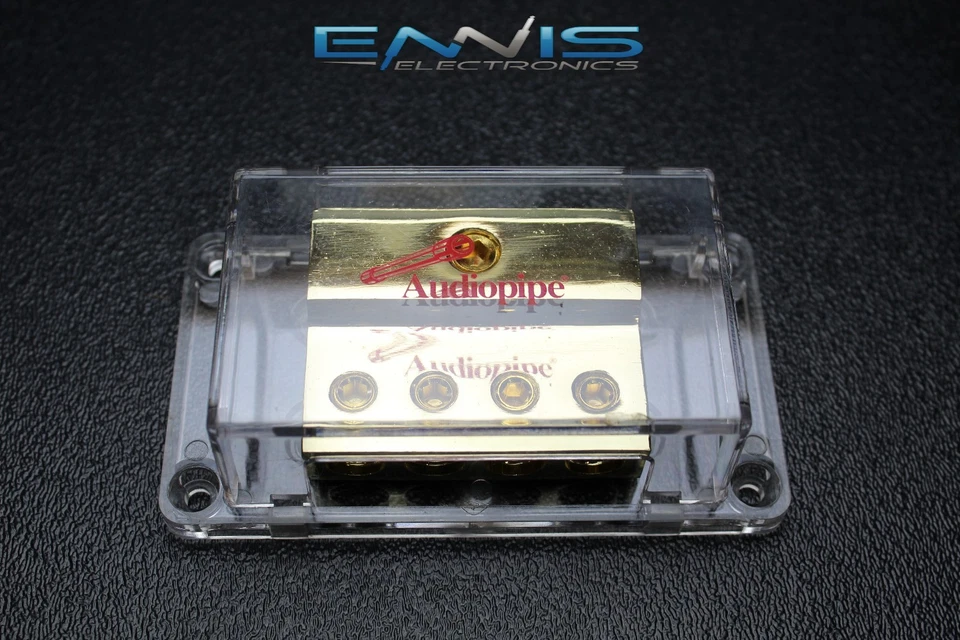 2 PCS 0 TO 4 GAUGE DISTRIBUTION BLOCK AUDIOPIPE GOLD 24K POWER WIRE PB-1044 - Image 3 of 4