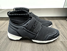 CHANEL BLACK STRETCHY FABRIC CC LOGO SOCK SNEAKERS TRAINERS SHOES 37 DEFECTS
