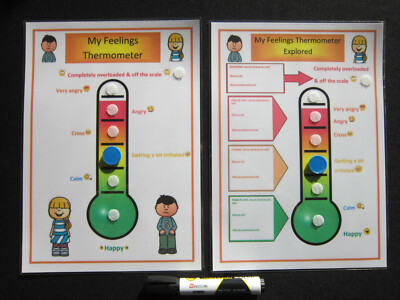 My Feelings Thermometer - ASD ADHS Autismus SEN Demenz Alzheimer PECS visuell