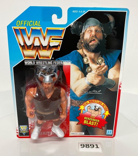 WWF wwe Vintage Wrestler Blue Card The BEZERKER Ha...