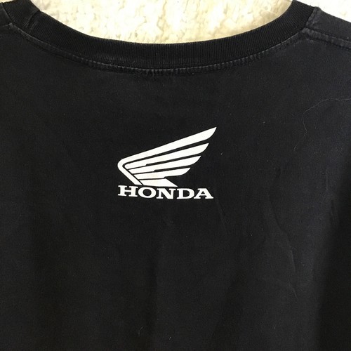 Honda Racing Large Logo Tee Shirt Size XL Preowned Black Men’s Wear Easy Care - Picture 7 of 9
