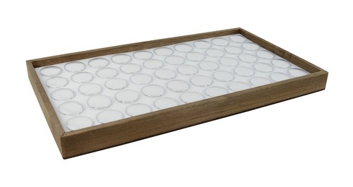 Stackable Vintage Wooden Display Tray With Choice of Jewellery Display Insert - Picture 9 of 34