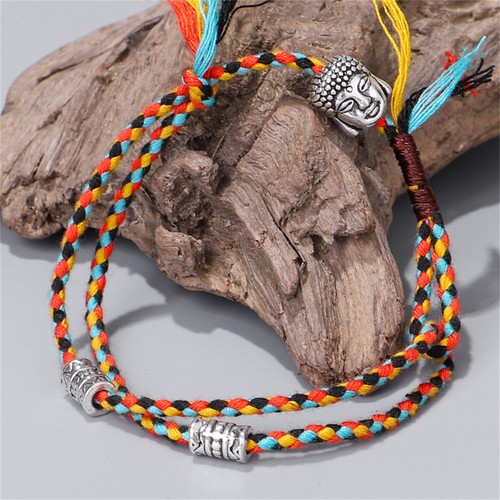 Tibetisch Buddhistisch Glücklich Gewebtes Amulett Armband Kordel Seilarmreif - Bild 4 von 13
