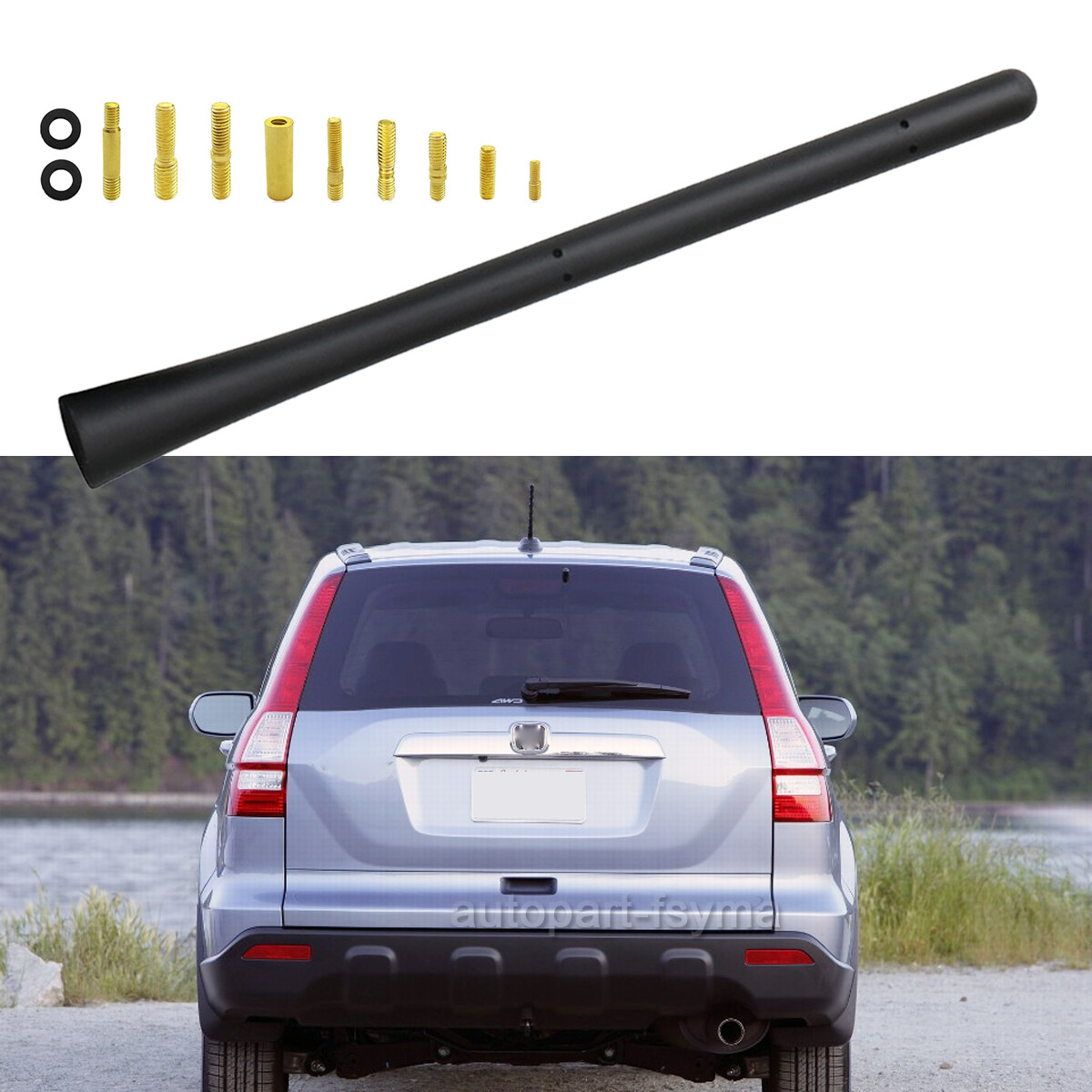 7 Spiral Car Roof Antenna Aerial AM/FM Radio Mast Signal For SUZUKI SX4 07-14