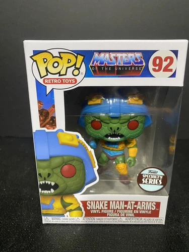 FUNKO POP ! SNAKE MAN AT ARMS 92 SPECIALTY SERIES MOTU RETRO TOYS I01